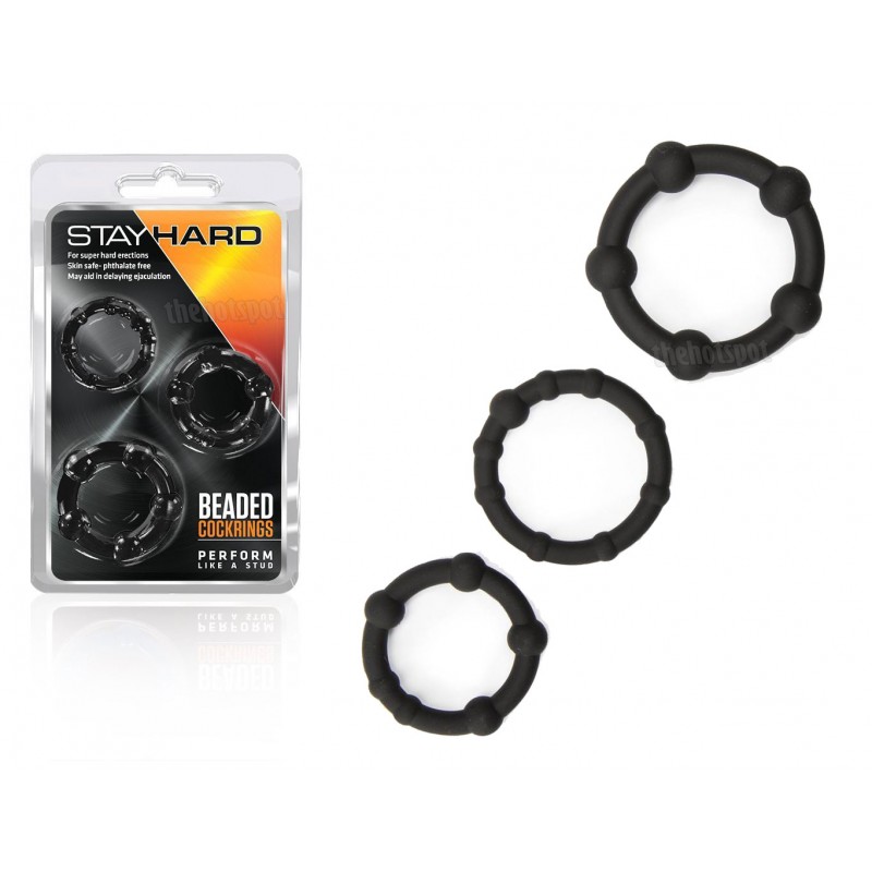 Stay Hard Beaded Cock Ring Set